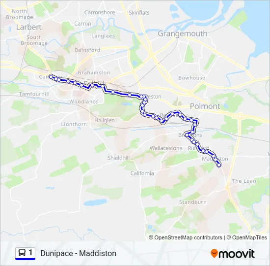 1 Bus Line Map