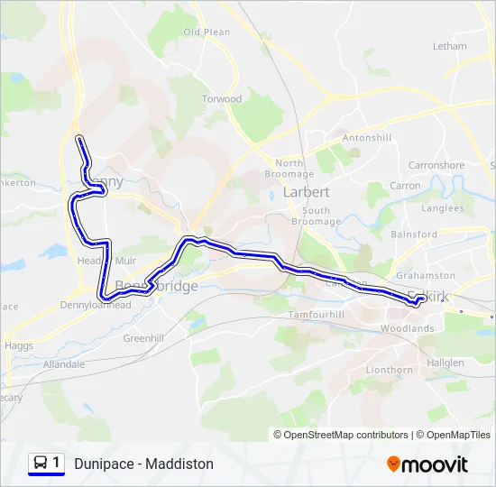 1 Bus Line Map