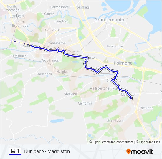 1 Bus Line Map