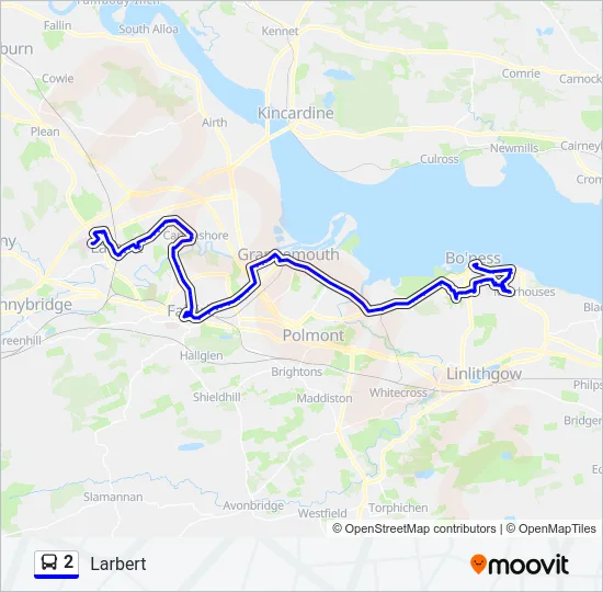 2 Bus Line Map