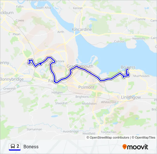2 Bus Line Map
