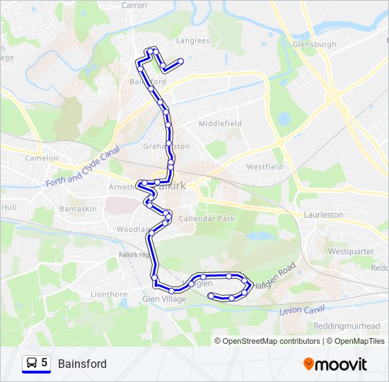 5 bus Line Map