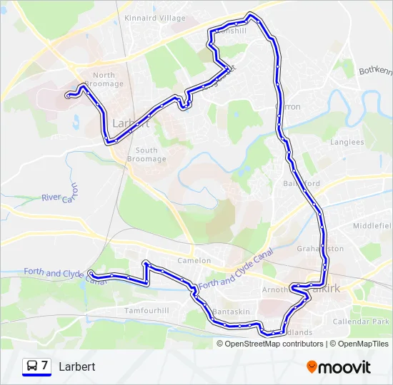 7 Bus Line Map