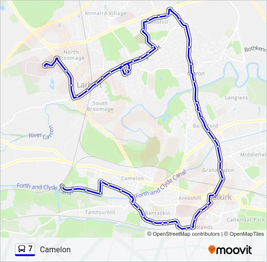 7 Bus Line Map