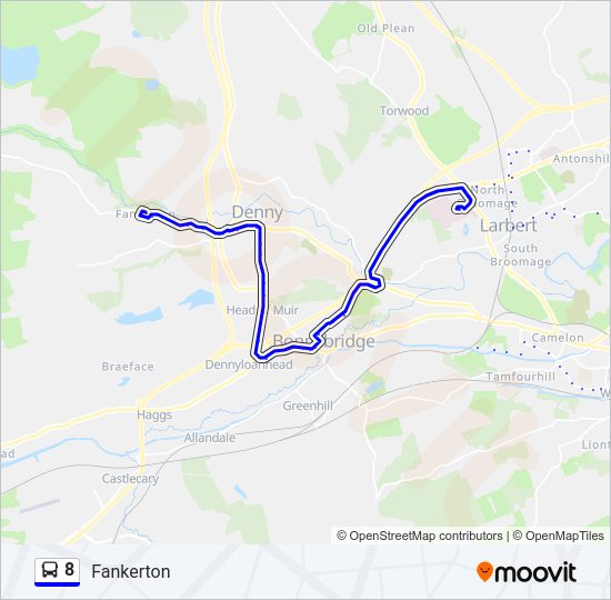 8 Bus Line Map