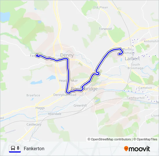 8 Bus Line Map