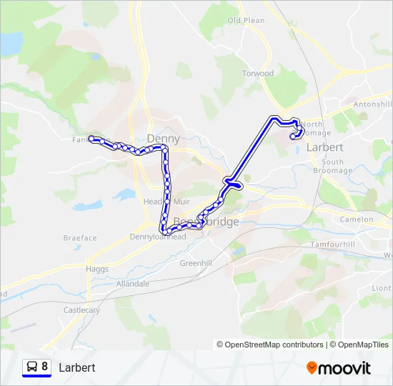 8 Bus Line Map