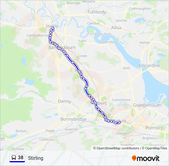38 Bus Line Map