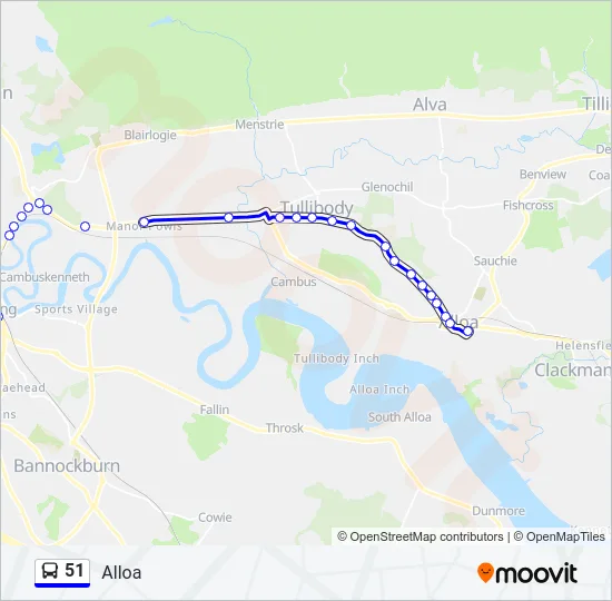 51 Bus Line Map