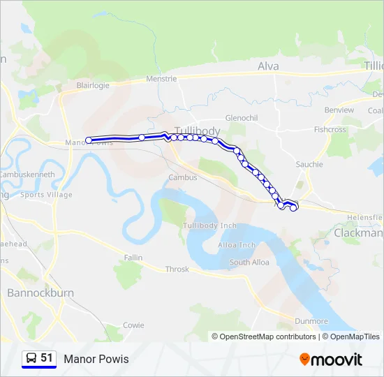 51 Bus Line Map