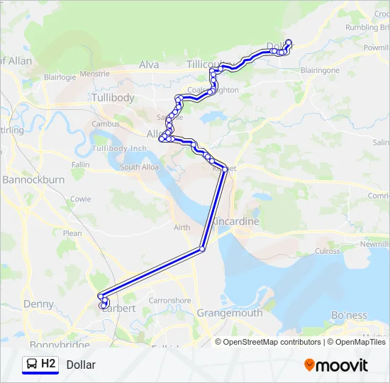 H2 Bus Line Map