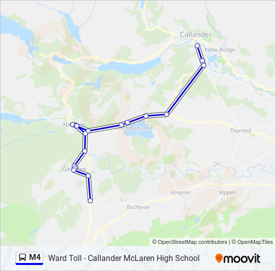 M4 bus Line Map