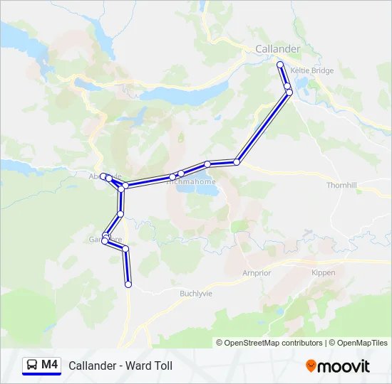 M4 Bus Line Map