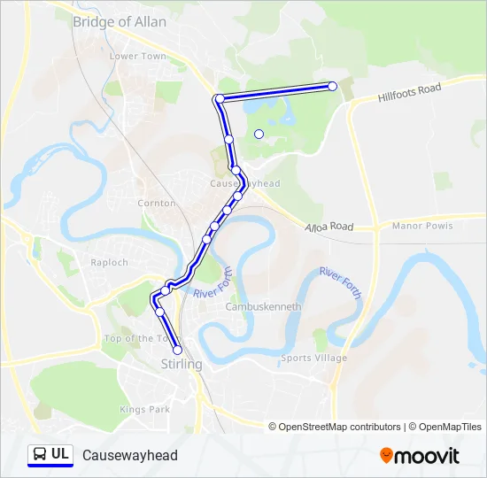 UL Bus Line Map