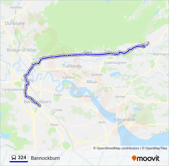 324 Bus Line Map