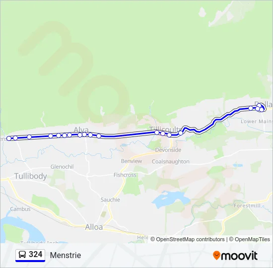 324 Bus Line Map