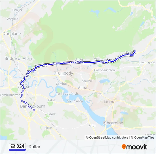324 Bus Line Map