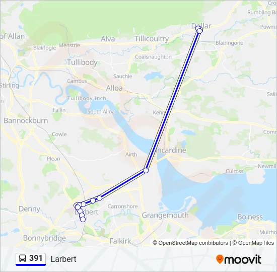 391 Bus Line Map