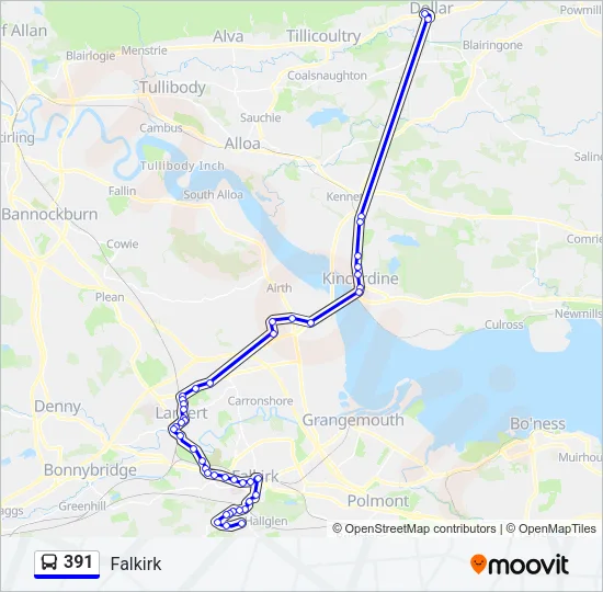 391 Bus Line Map