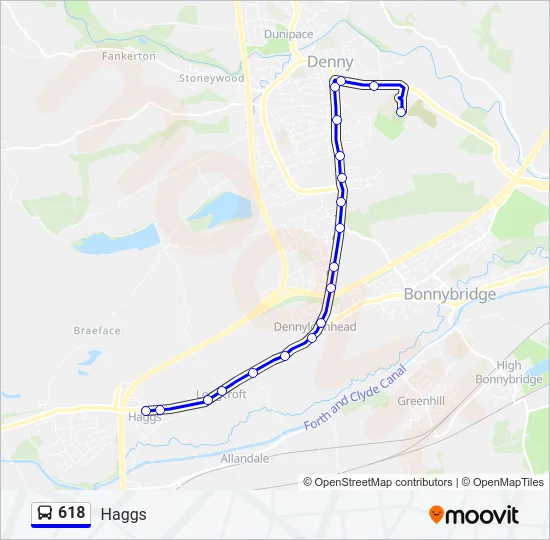 618 Bus Line Map