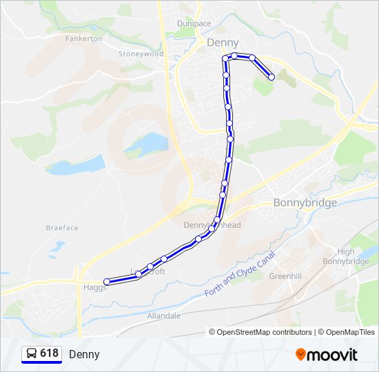 618 Route Schedules, Stops & Maps Denny (Updated)