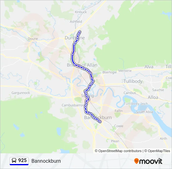 925 Bus Line Map