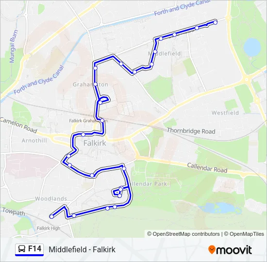 F14 Bus Line Map