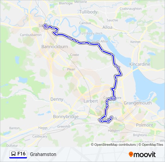 F16 Bus Line Map
