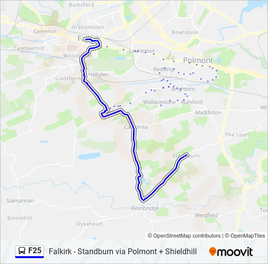 F25 Bus Line Map