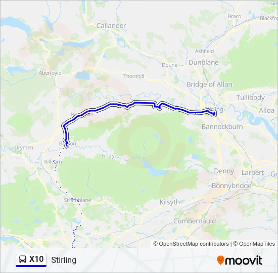 X10 Bus Line Map