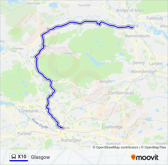 X10 Bus Line Map