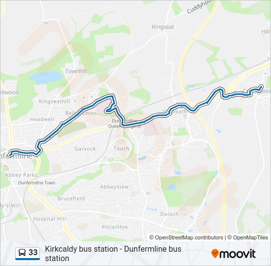 33 Bus Line Map