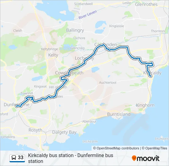 33 Bus Line Map