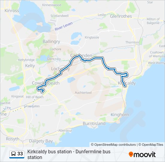 33 Bus Line Map