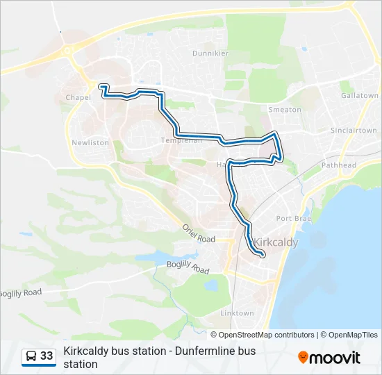 33 Bus Line Map