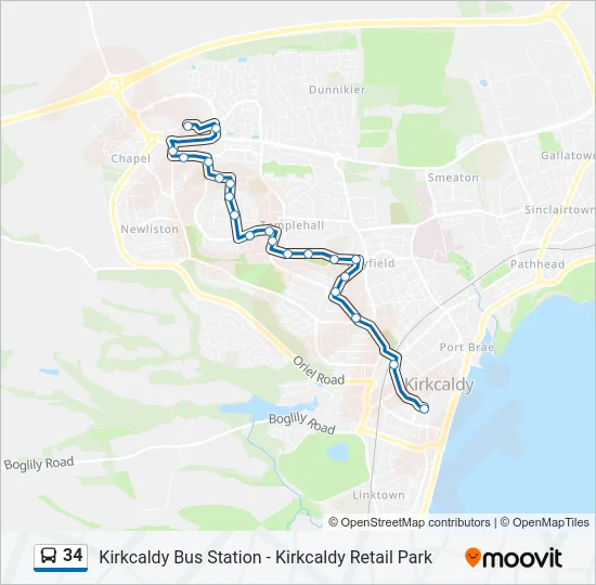34 Bus Line Map