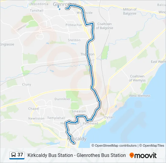 37 Bus Line Map