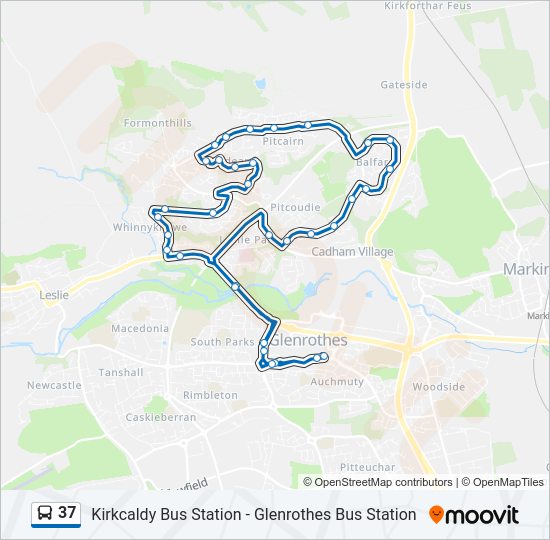 37 Bus Line Map