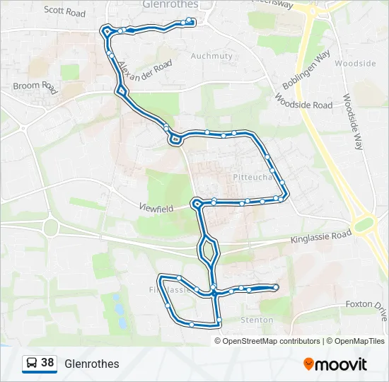 38 Bus Line Map