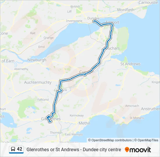 42 Route: Schedules, Stops & Maps - Dundee City Centre (Updated)