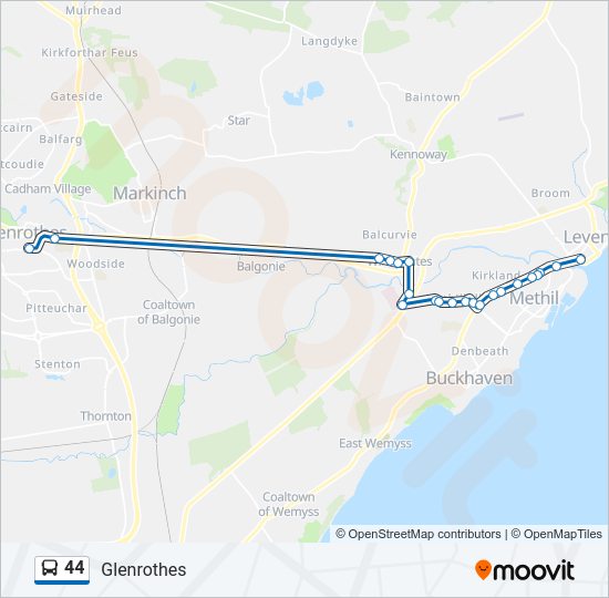 44 Bus Line Map