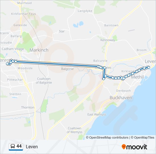 44 Bus Line Map