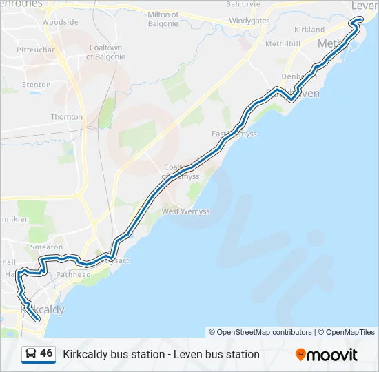 46 Bus Line Map
