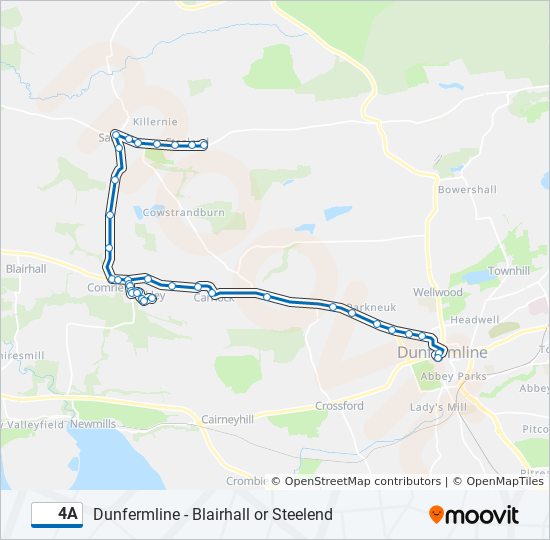 4A bus Line Map