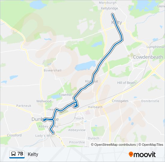 7B bus Line Map