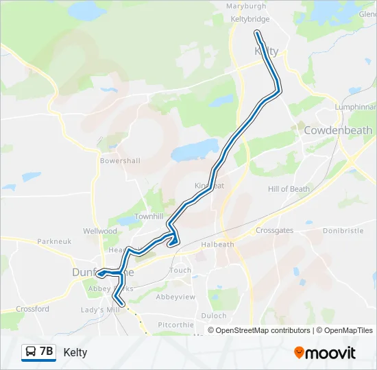 7B Bus Line Map