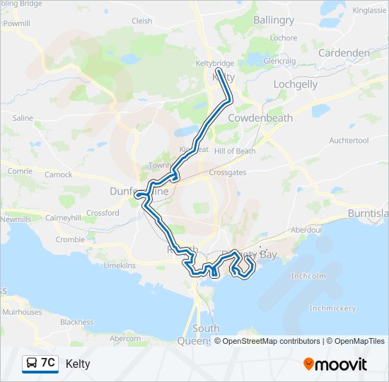 7C Bus Line Map