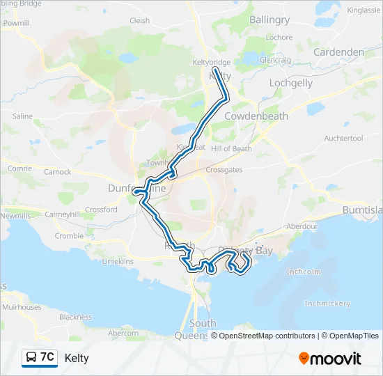 7C Bus Line Map