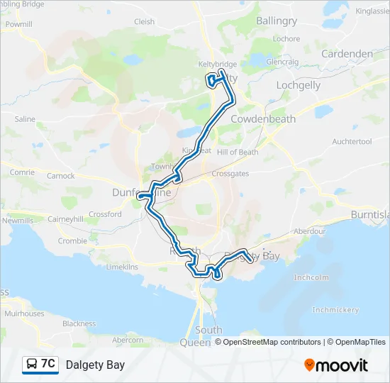 7C Bus Line Map