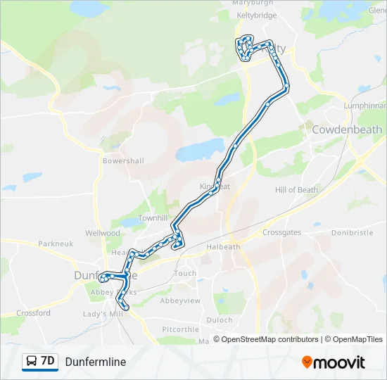 7D Bus Line Map